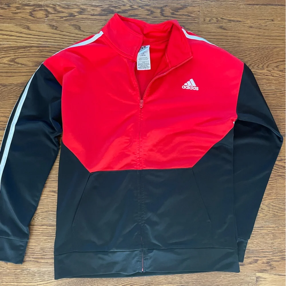 Boys Long Sleeve Zip Up Sweatshirt Lot Of 3 Hurley/Adidas Track Jacket Boys XL/L - Picture 5 of 10